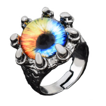 Shangjie OEM anillos Halloween 2021 New Arrival Punk Statement Ring Jewelry Hip Hop Claw Diamond Rings Statement Eyes Mens Rings